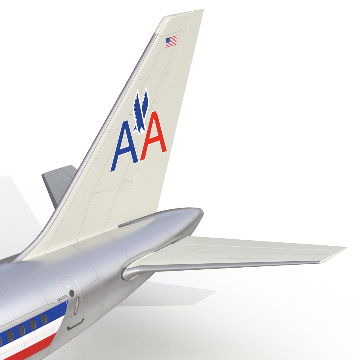 Boeing 757 200 American Airlines Rigged 3D model