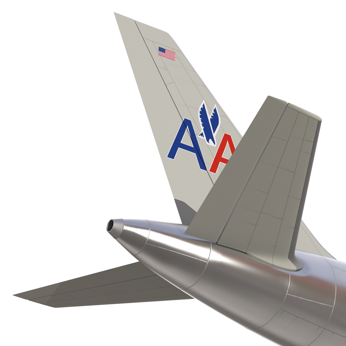 Boeing 757 200 American Airlines Rigged 3D model