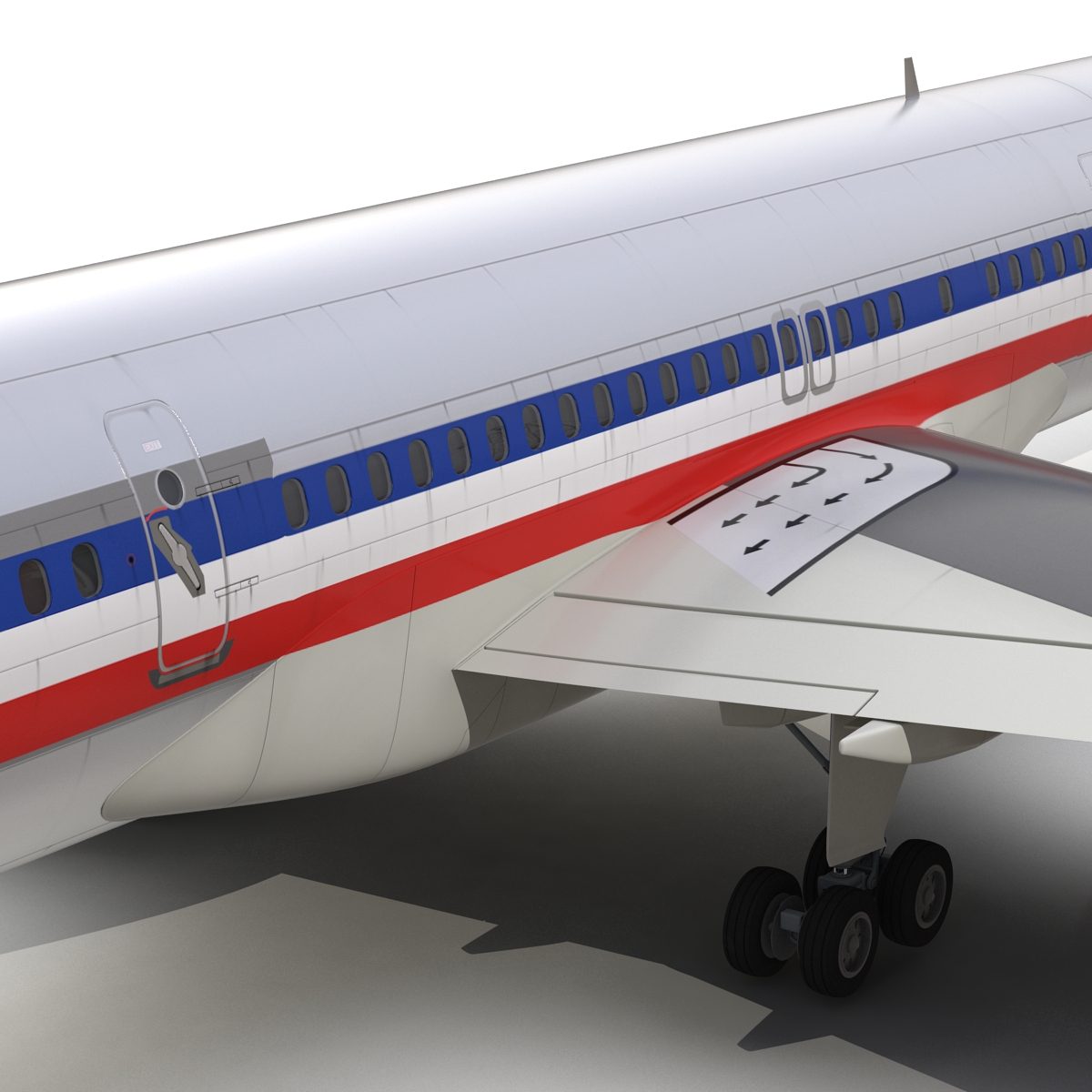 Boeing 757 200 American Airlines Rigged 3D model