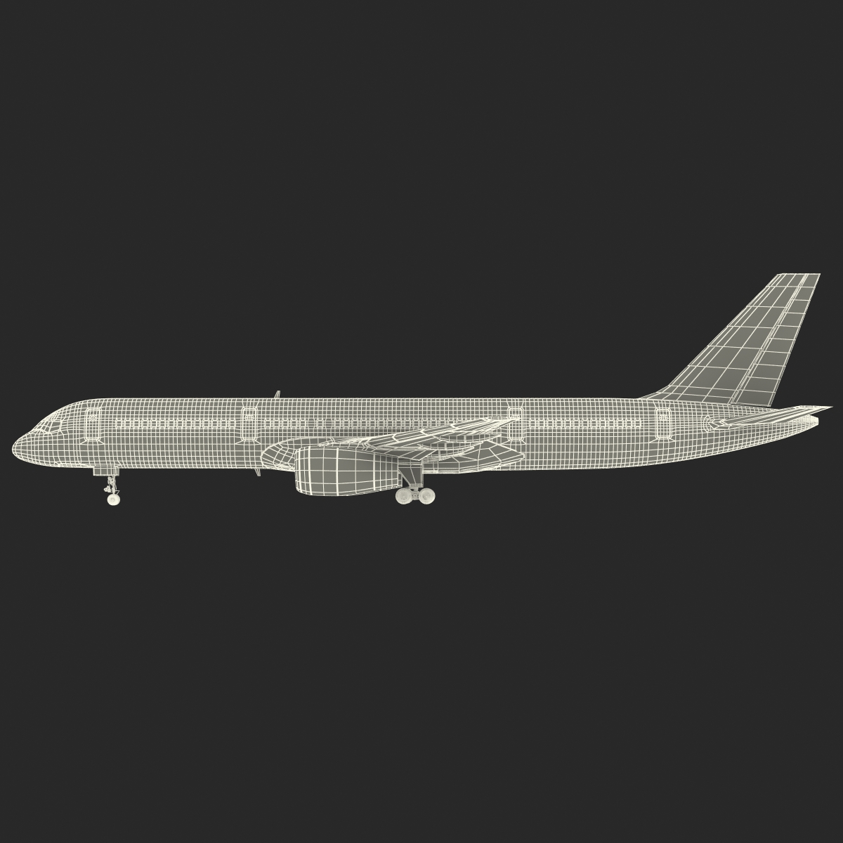 Boeing 757 200 American Airlines Rigged 3D model