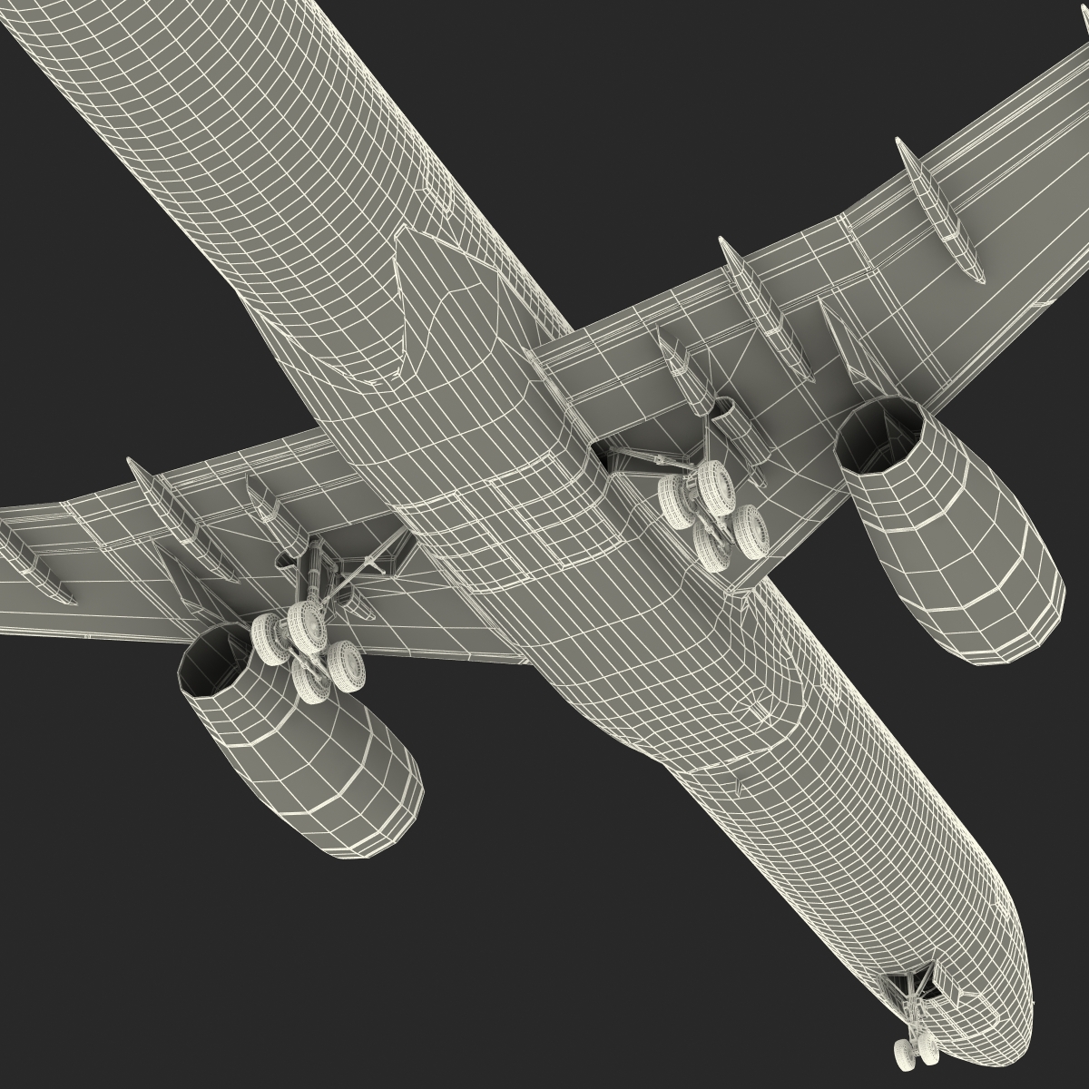 Boeing 757 200 American Airlines Rigged 3D model