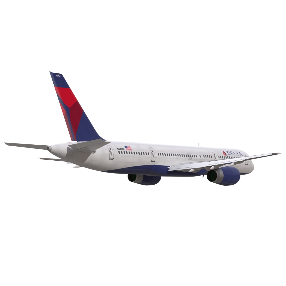 Boeing 757 200 Delta Air Lines Rigged 3D