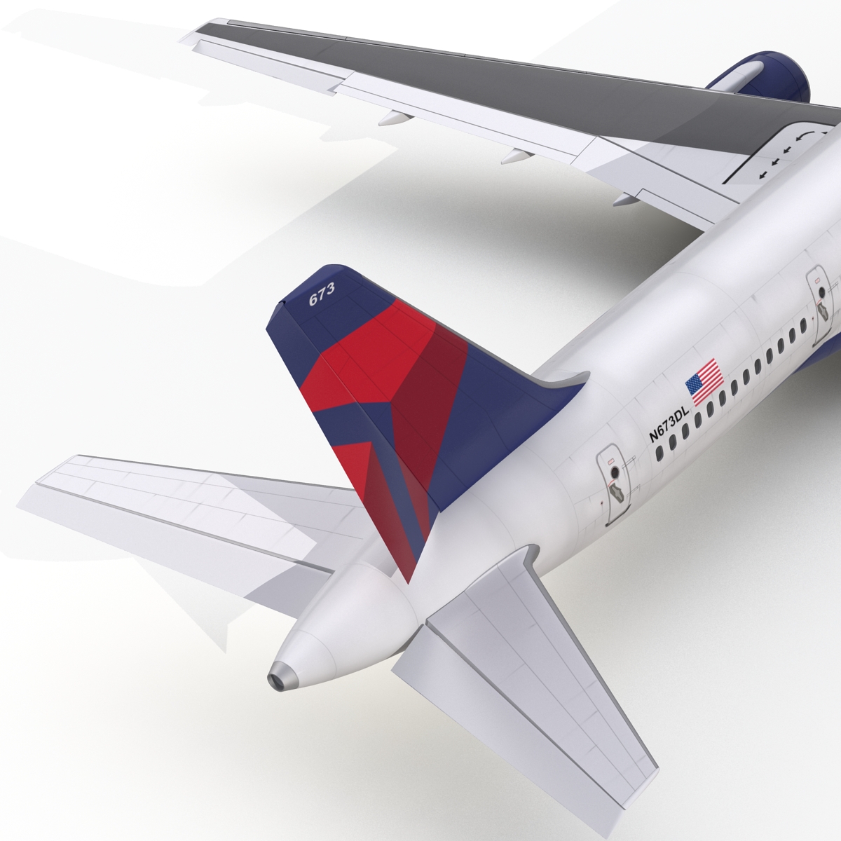 Boeing 757 200 Delta Air Lines Rigged 3D