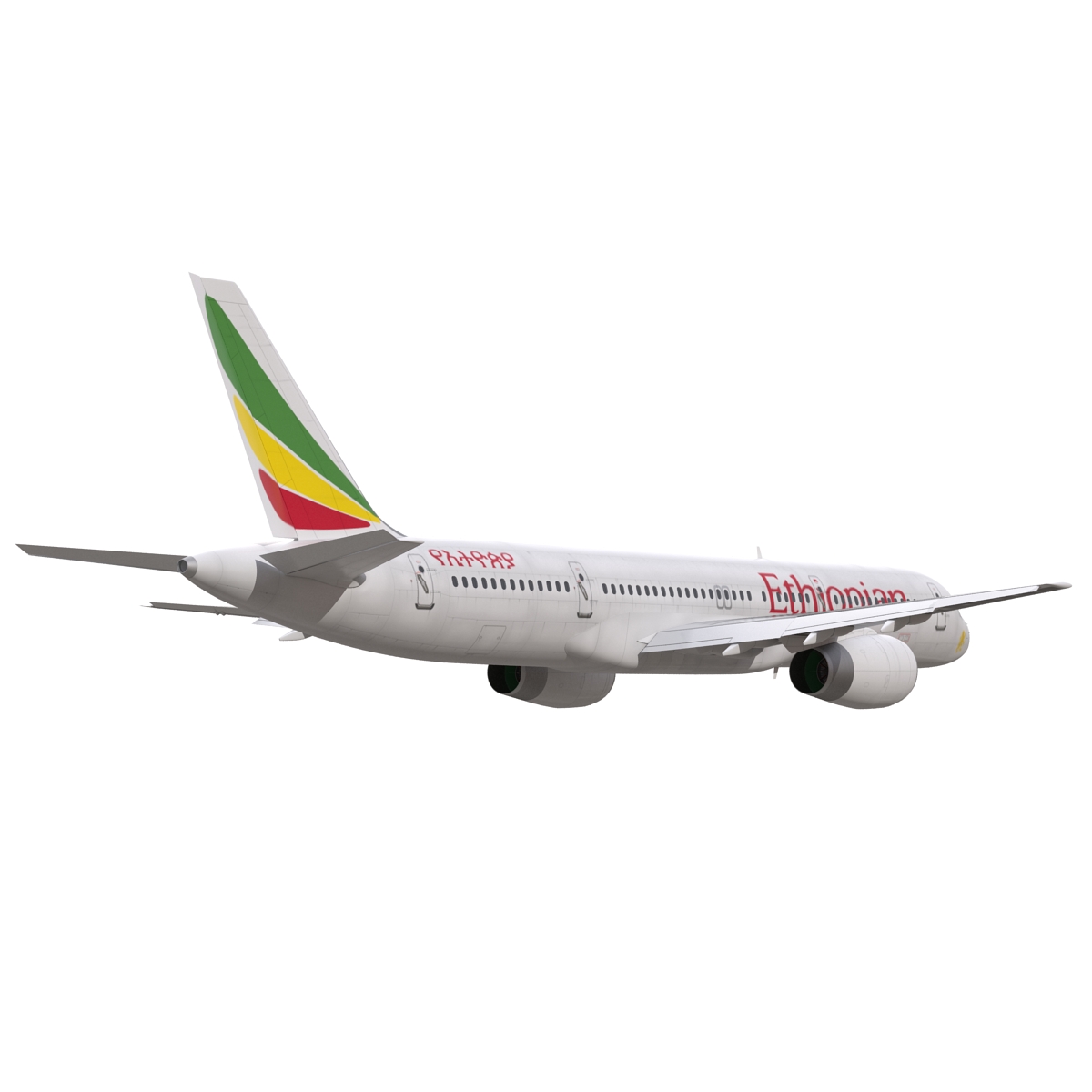 3D model Boeing 757 200 Ethiopian Airlines Rigged