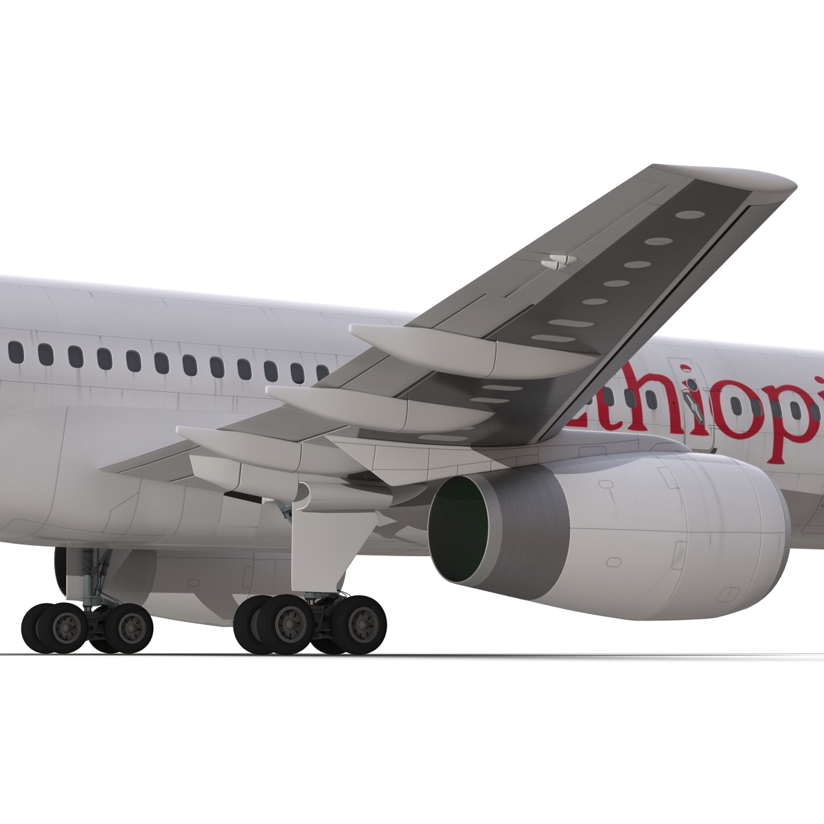 3D model Boeing 757 200 Ethiopian Airlines Rigged