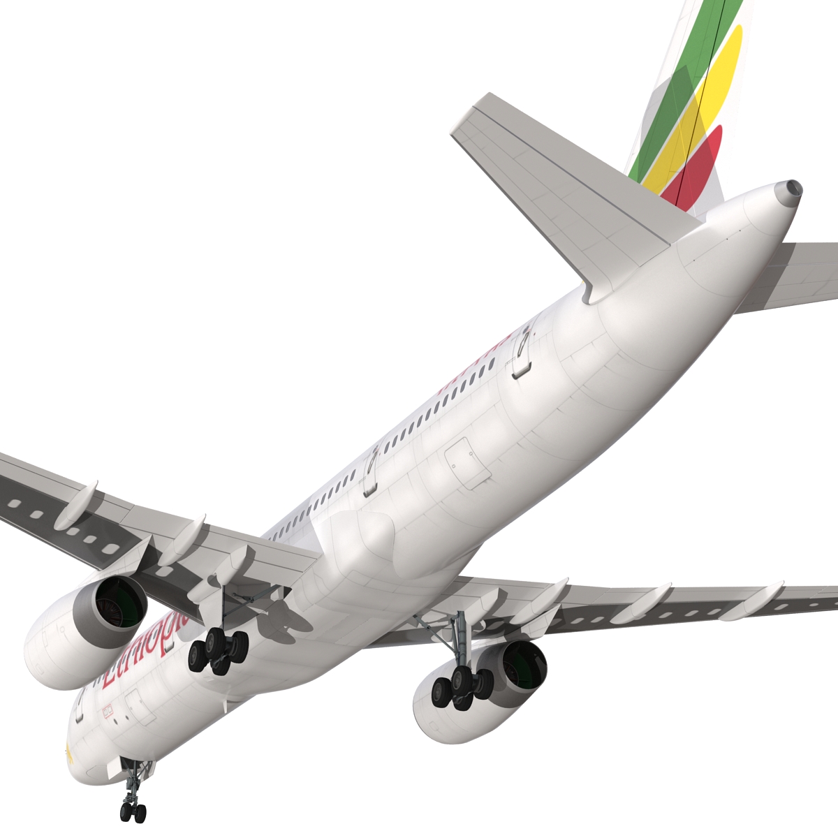 3D model Boeing 757 200 Ethiopian Airlines Rigged