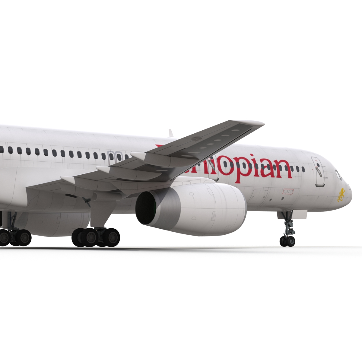 3D model Boeing 757 200 Ethiopian Airlines Rigged