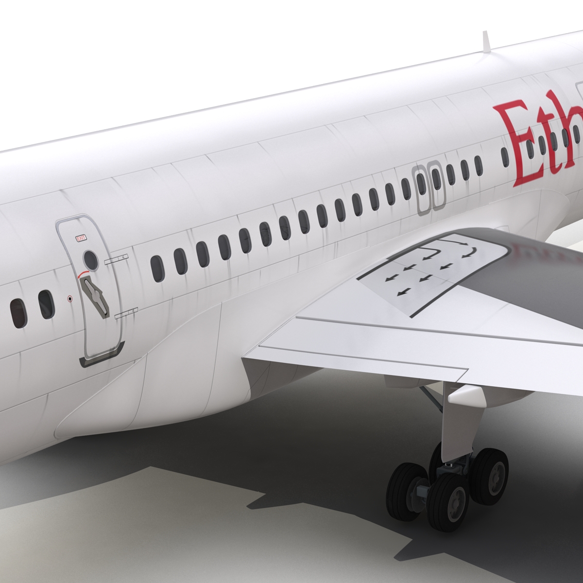 3D model Boeing 757 200 Ethiopian Airlines Rigged