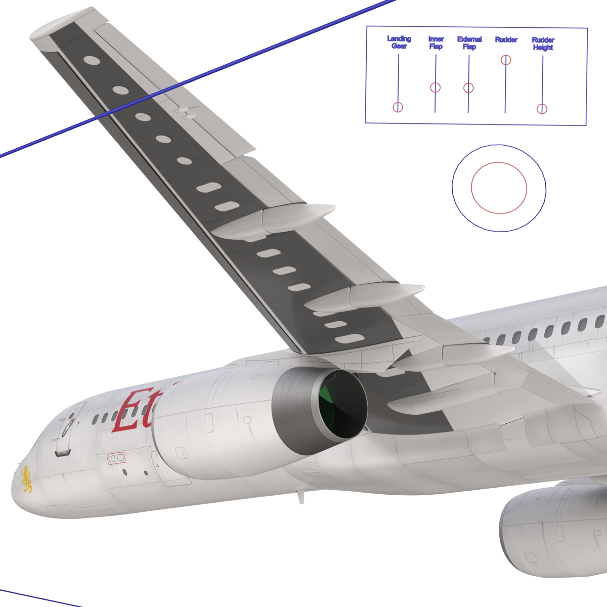 3D model Boeing 757 200 Ethiopian Airlines Rigged