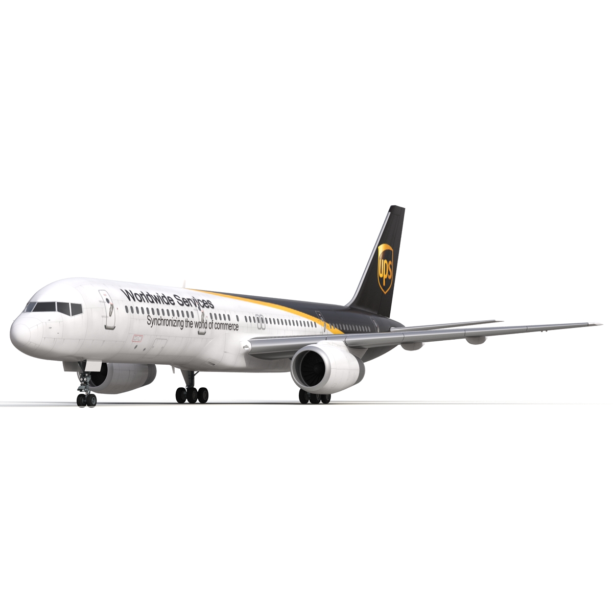 Boeing 757 200 UPS Airlines Rigged 3D model