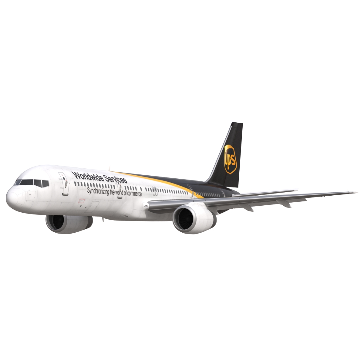 Boeing 757 200 UPS Airlines Rigged 3D model