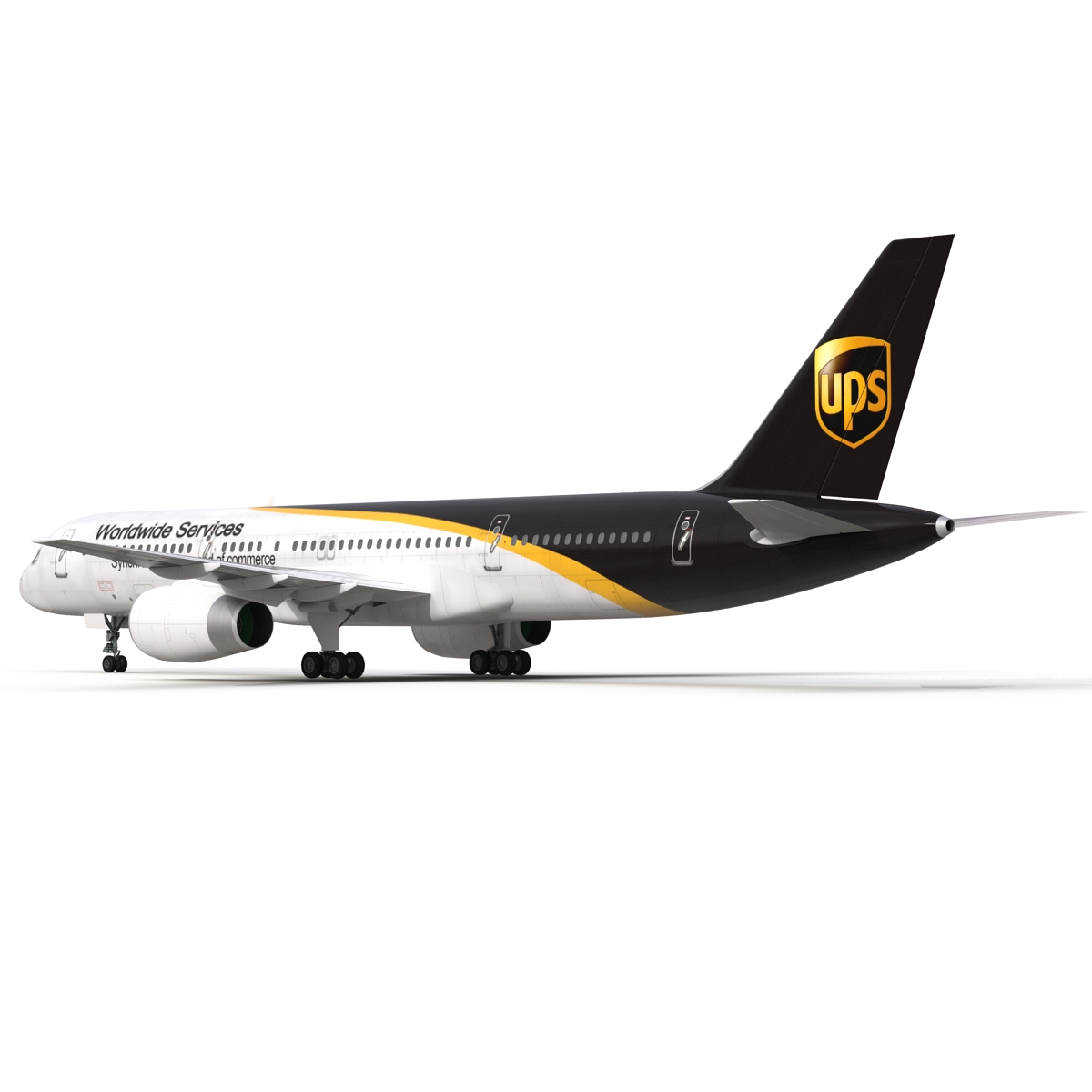 Boeing 757 200 UPS Airlines Rigged 3D model