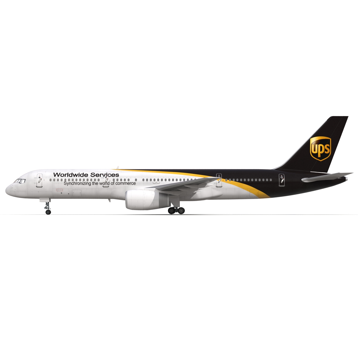 Boeing 757 200 UPS Airlines Rigged 3D model