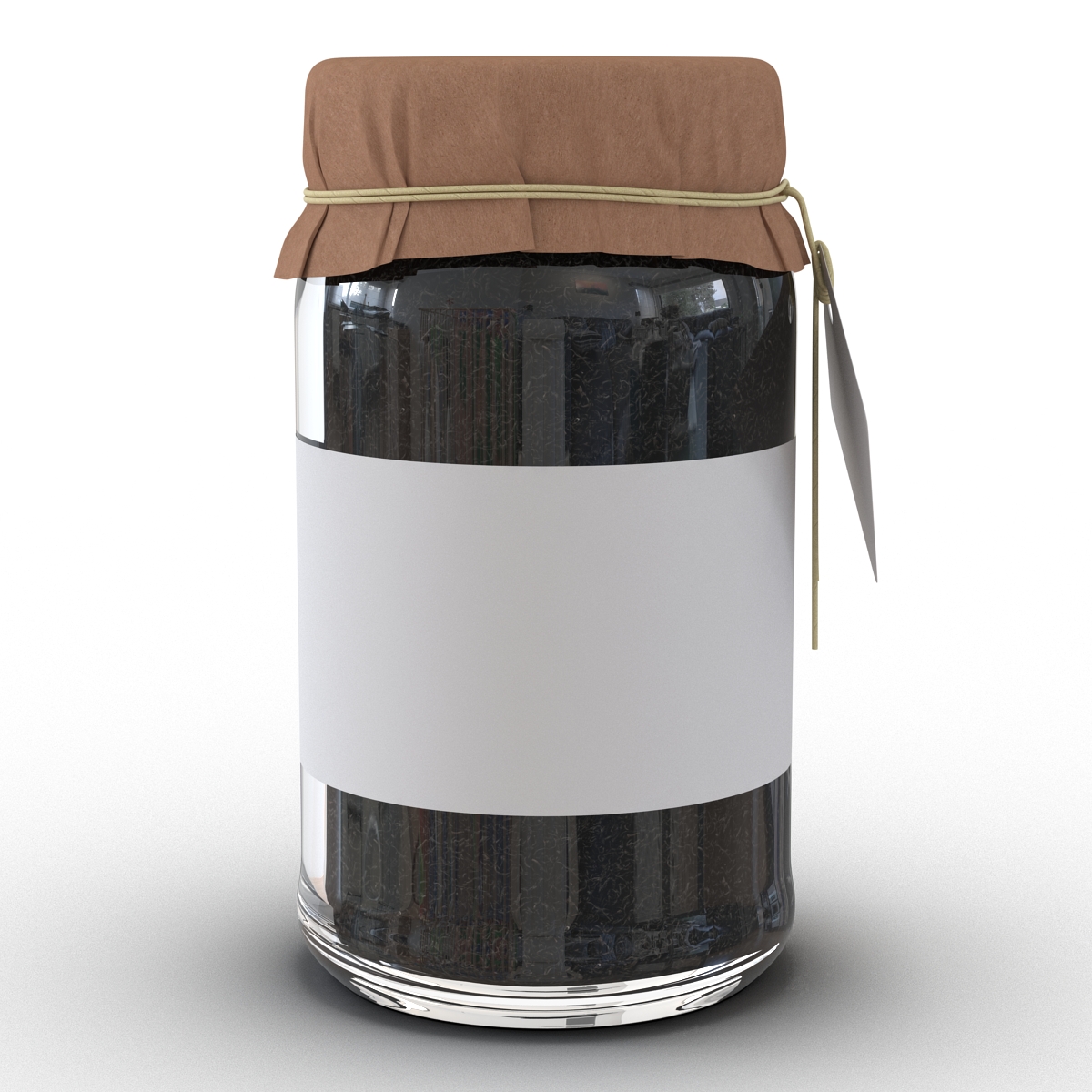 Black Tea In Glass Jar 2 3D model