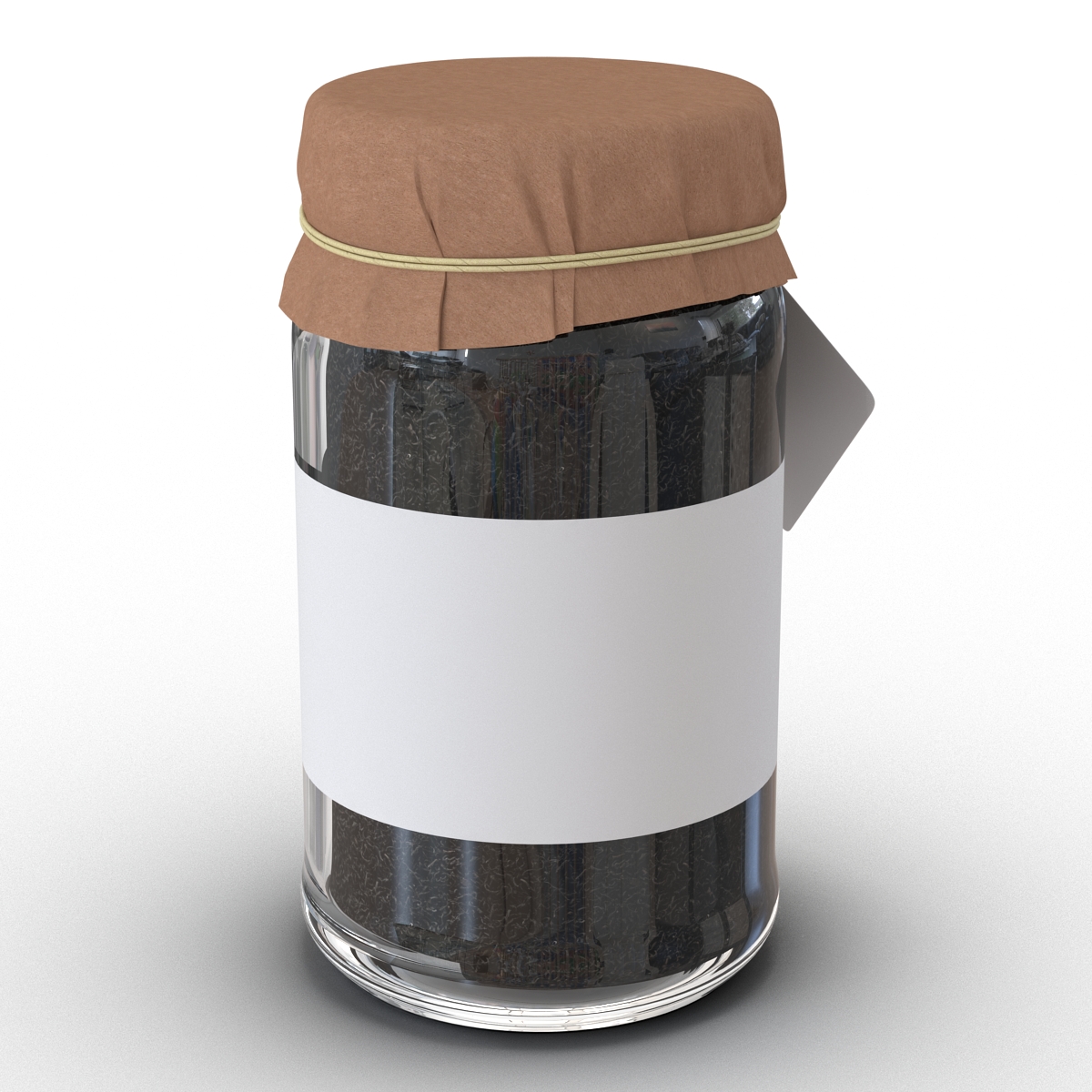 Black Tea In Glass Jar 2 3D model