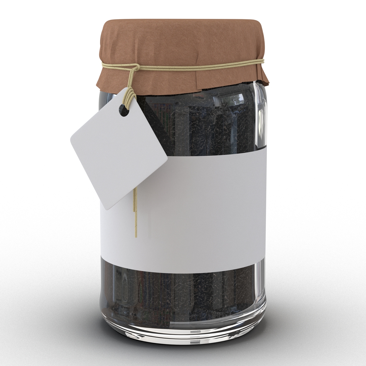 Black Tea In Glass Jar 2 3D model