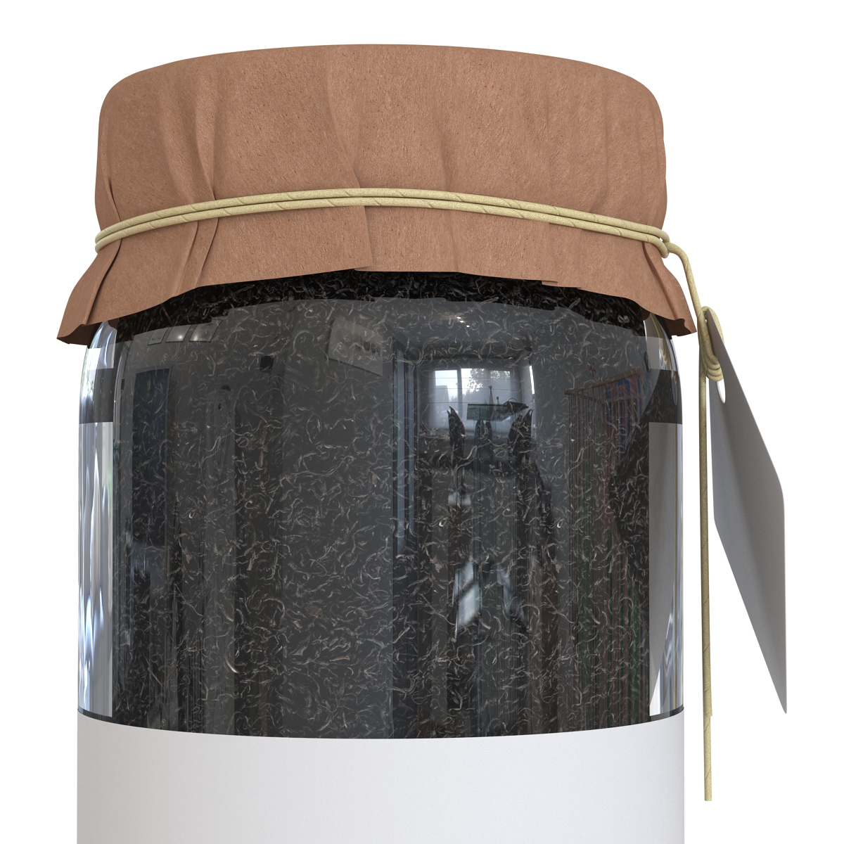 Black Tea In Glass Jar 3D