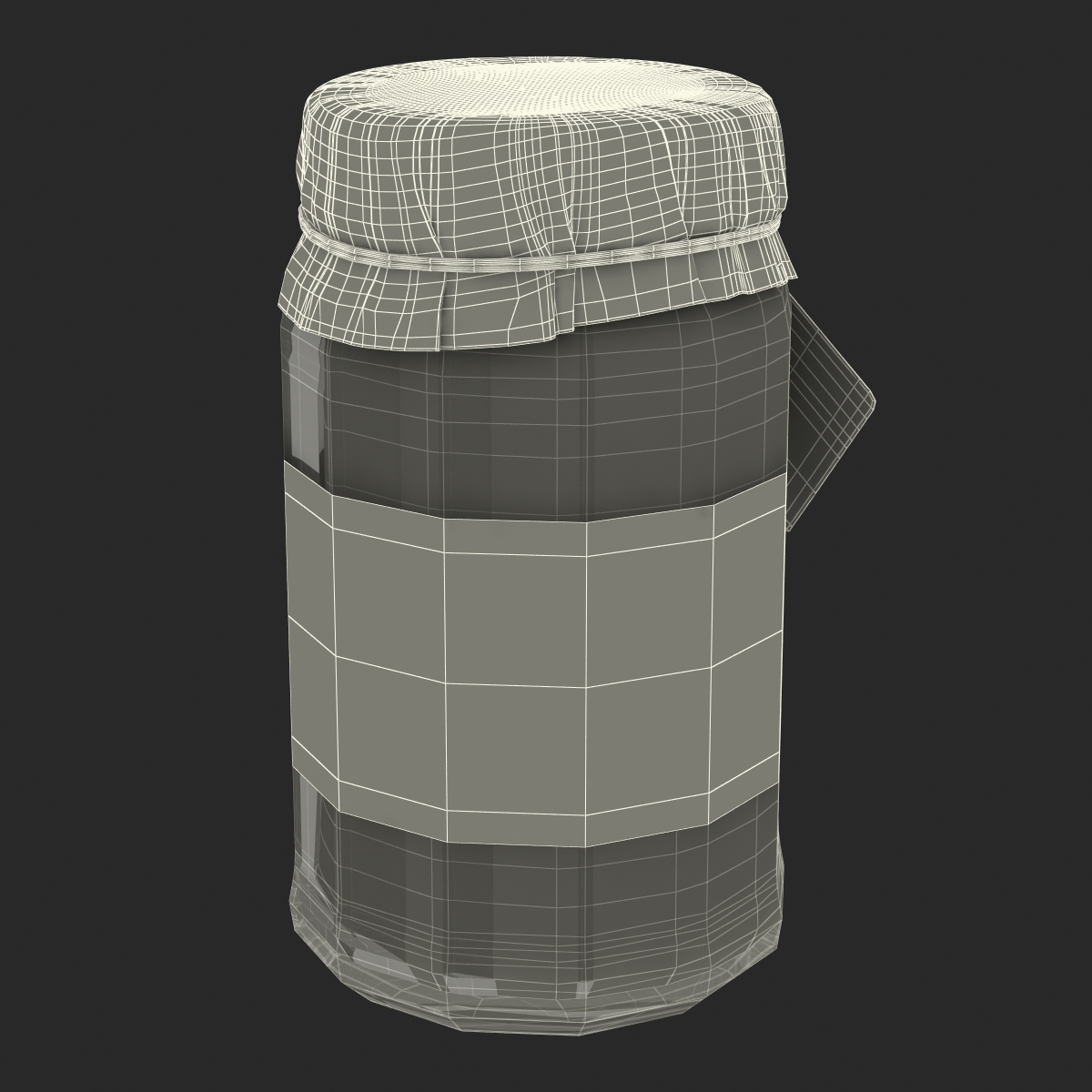 Black Tea In Glass Jar 2 3D model