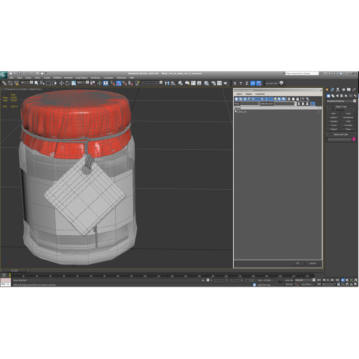 Black Tea In Glass Jar 3 3D model