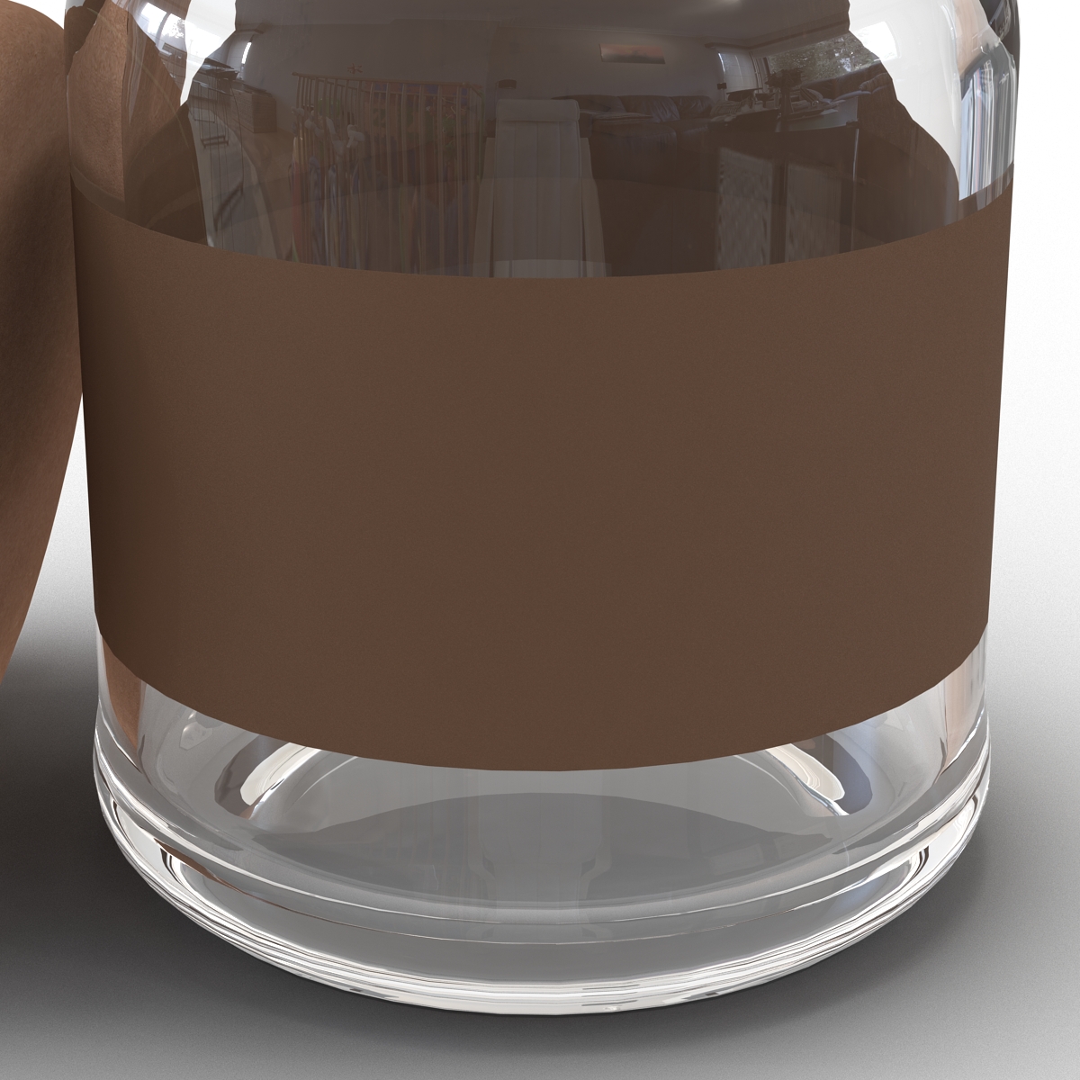 Green Tea In Glass Jar 3 3D model