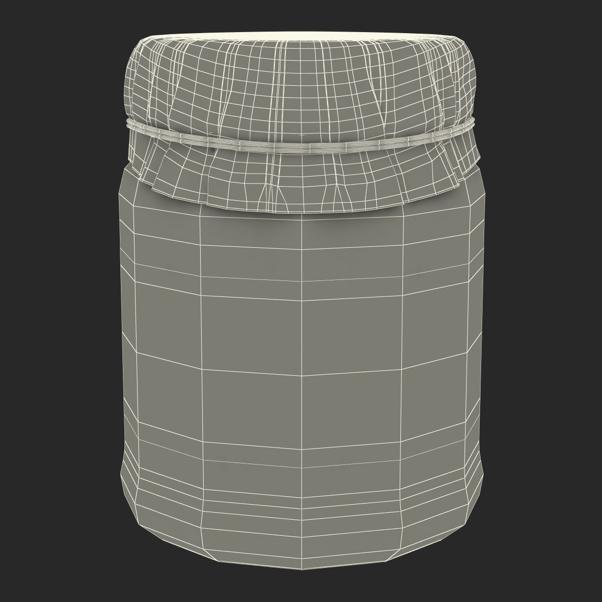 Green Tea In Glass Jar 3 3D model