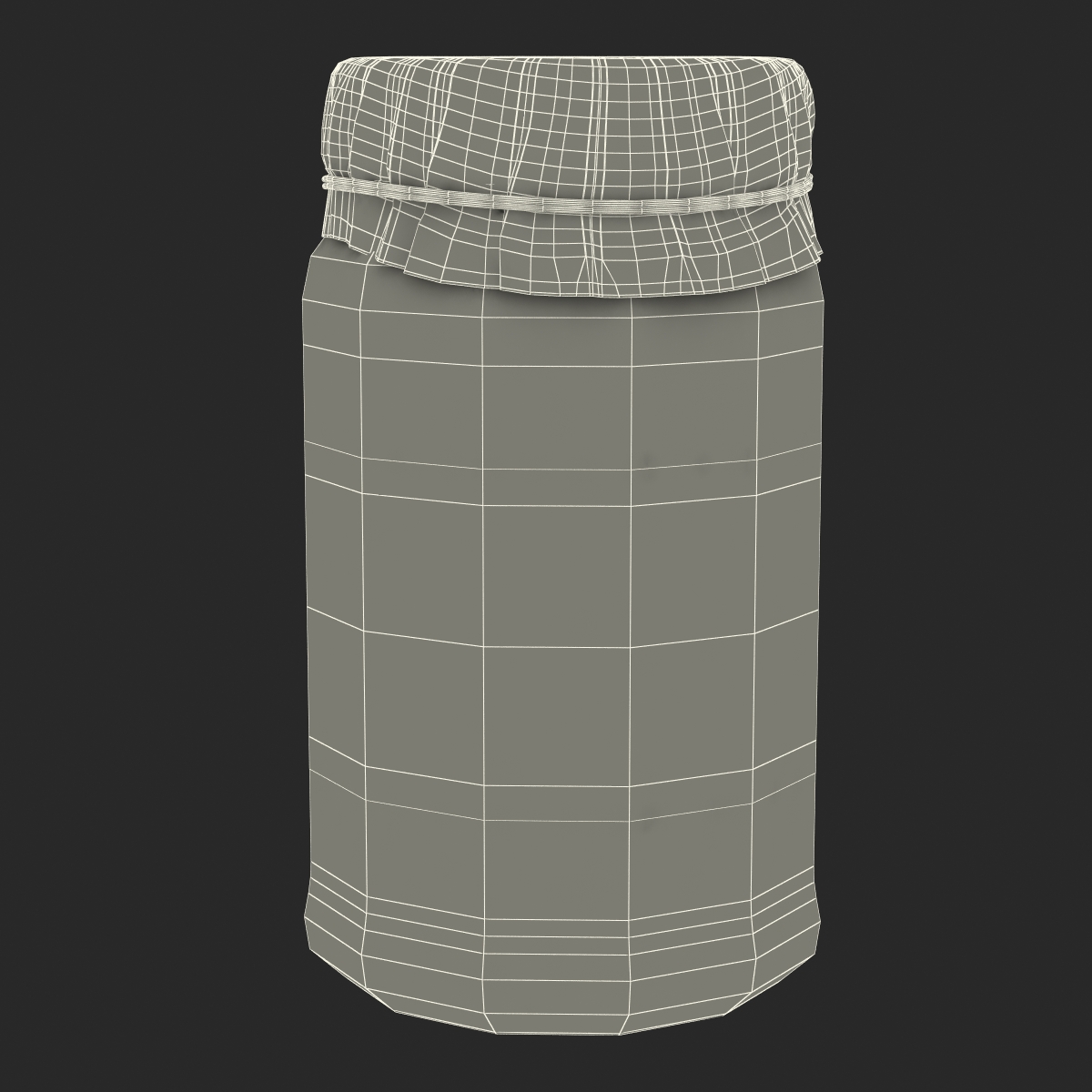 Green Tea In Glass Jar 2 3D model