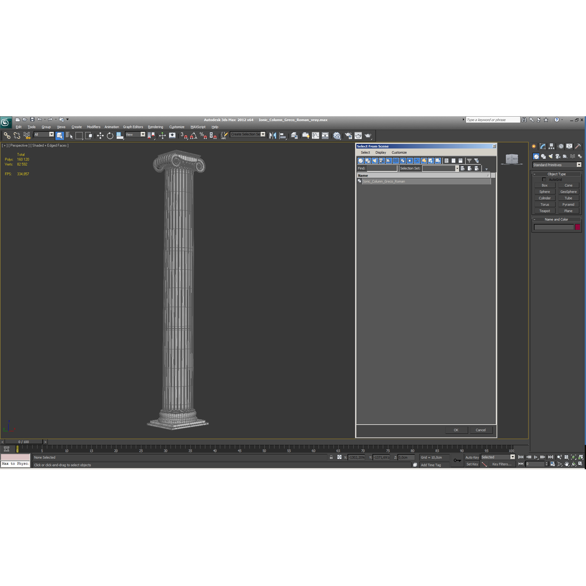 Ionic Column Greco Roman 3D model