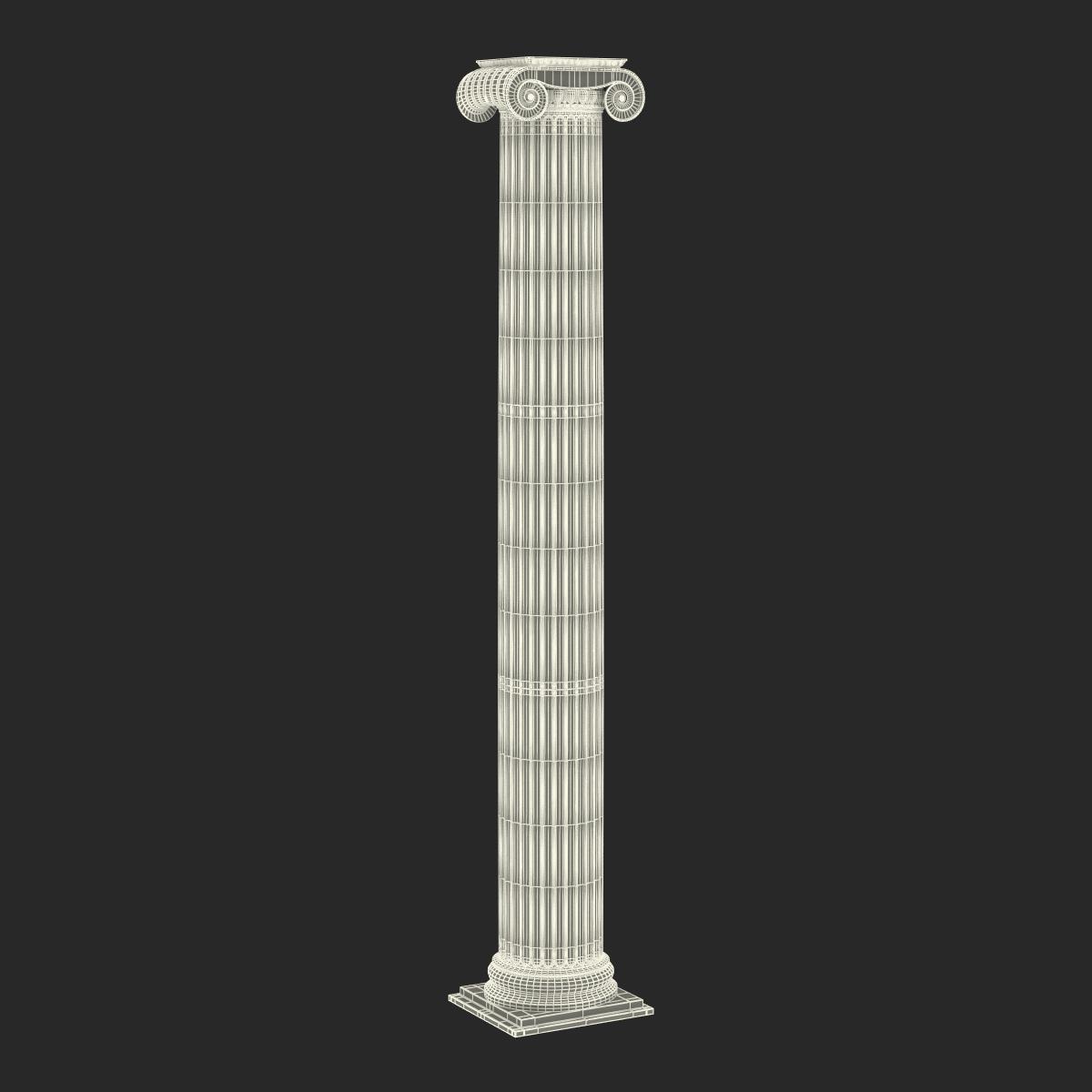 Ionic Column Greco Roman 3D model