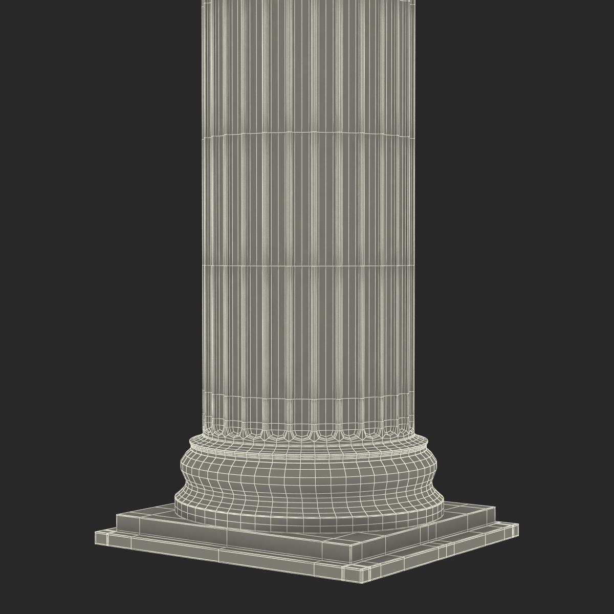 Ionic Column Greco Roman 3D model