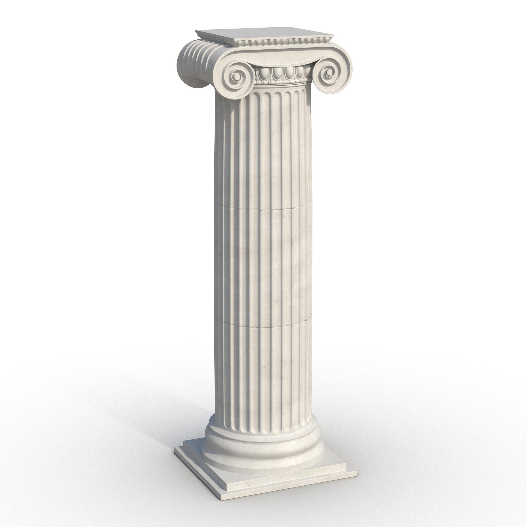 3D Ionic Column Greco Roman 2