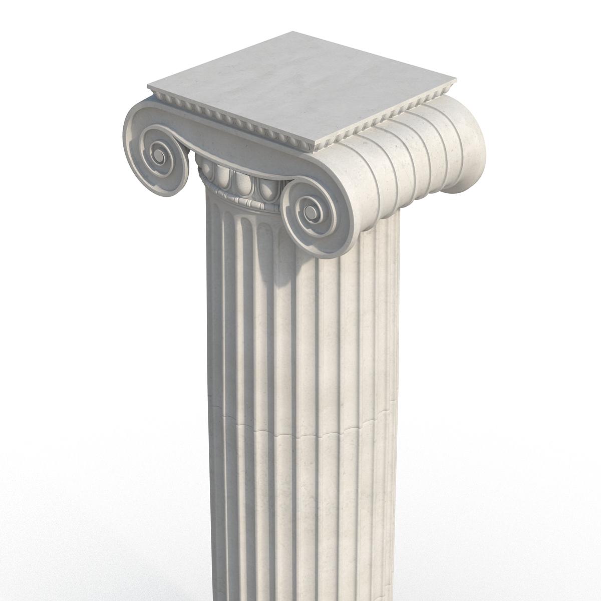 3D Ionic Column Greco Roman 2