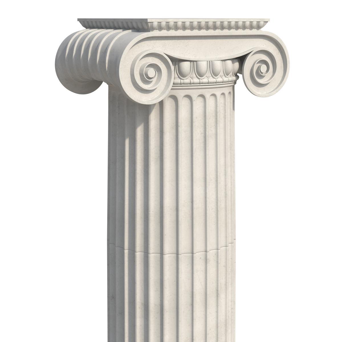 3D Ionic Column Greco Roman Set model