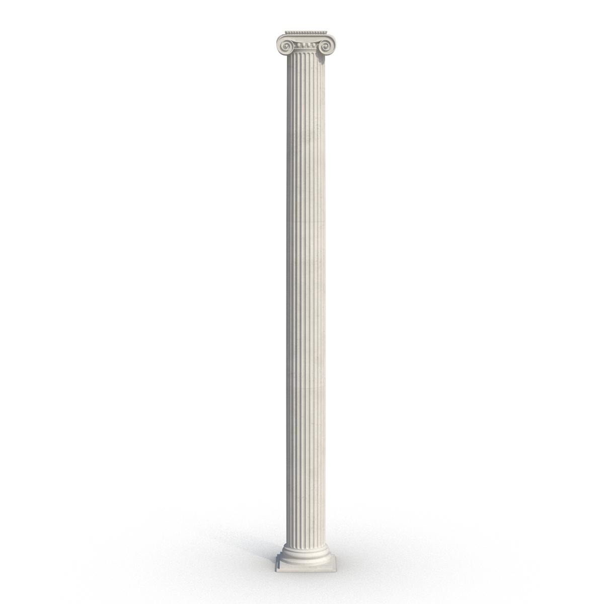 3D Ionic Column Greco Roman Set model