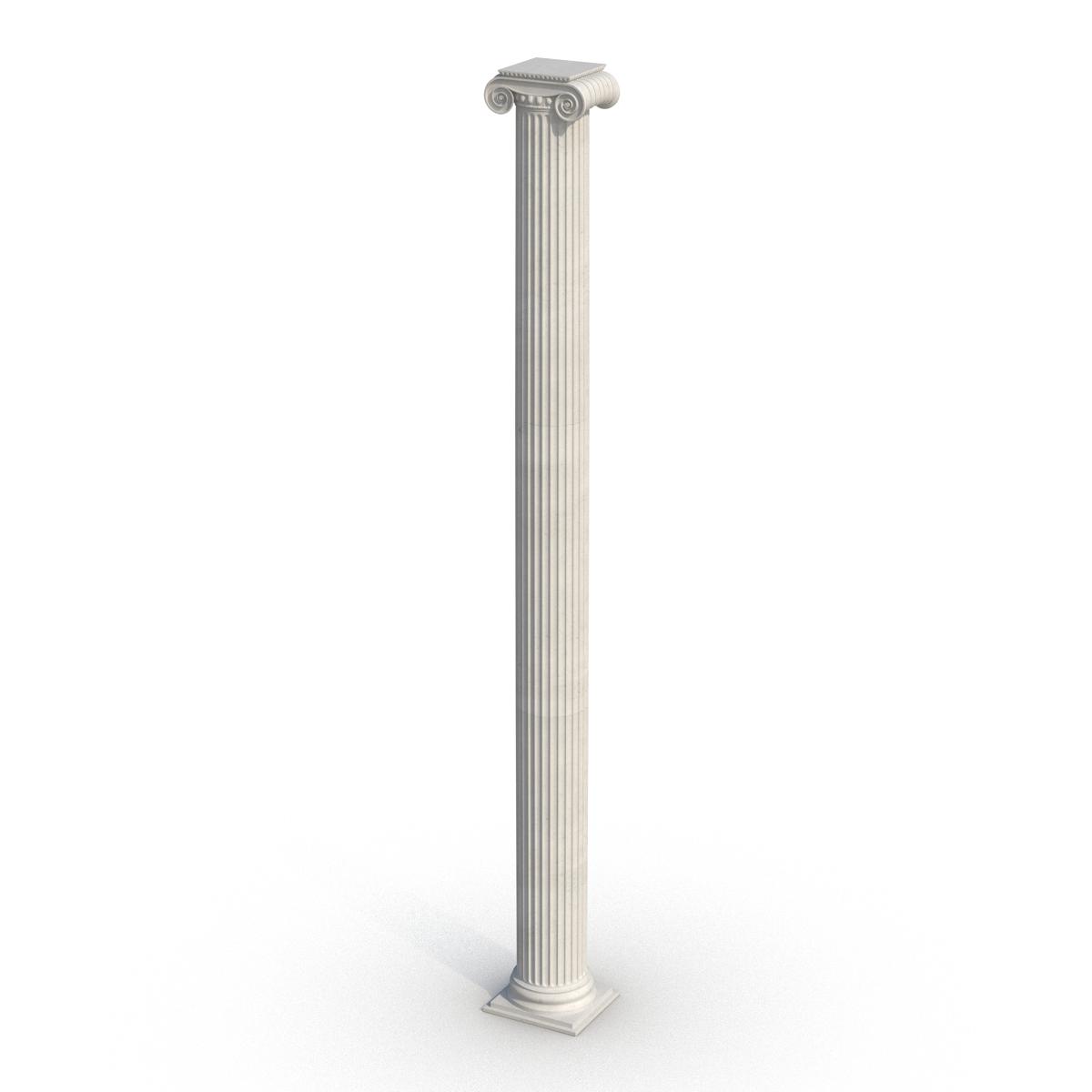 3D Ionic Column Greco Roman Set model