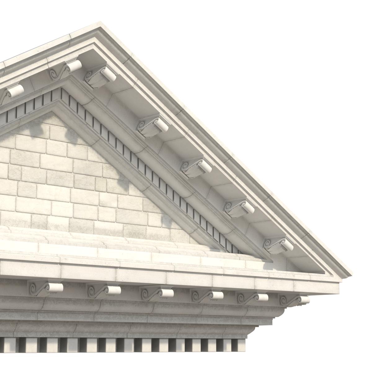 3D model Pediment Greco Roman