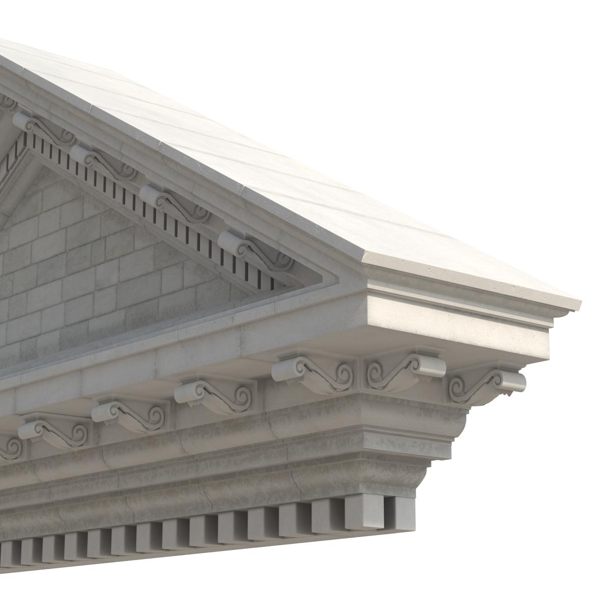 3D model Pediment Greco Roman