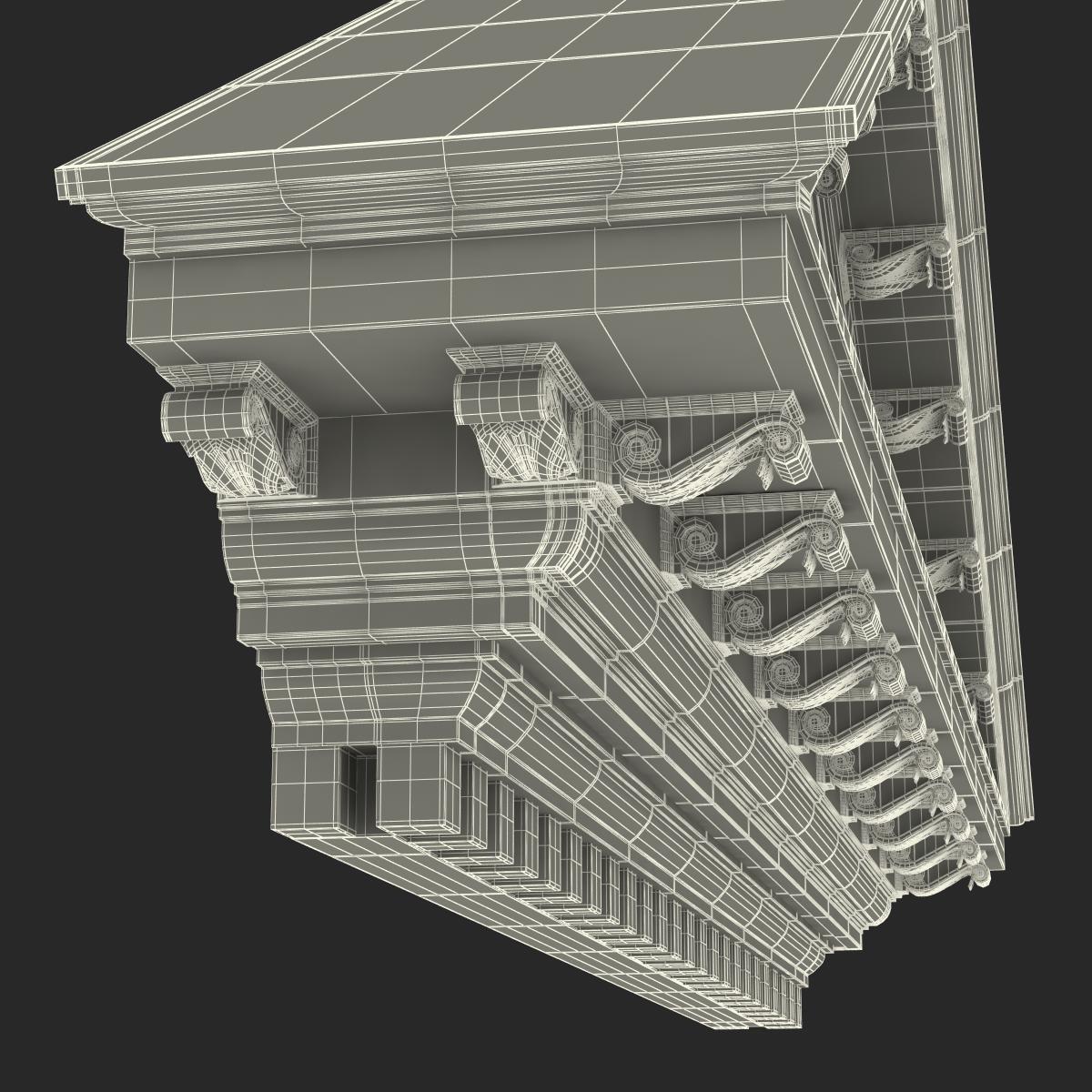 3D model Pediment Greco Roman