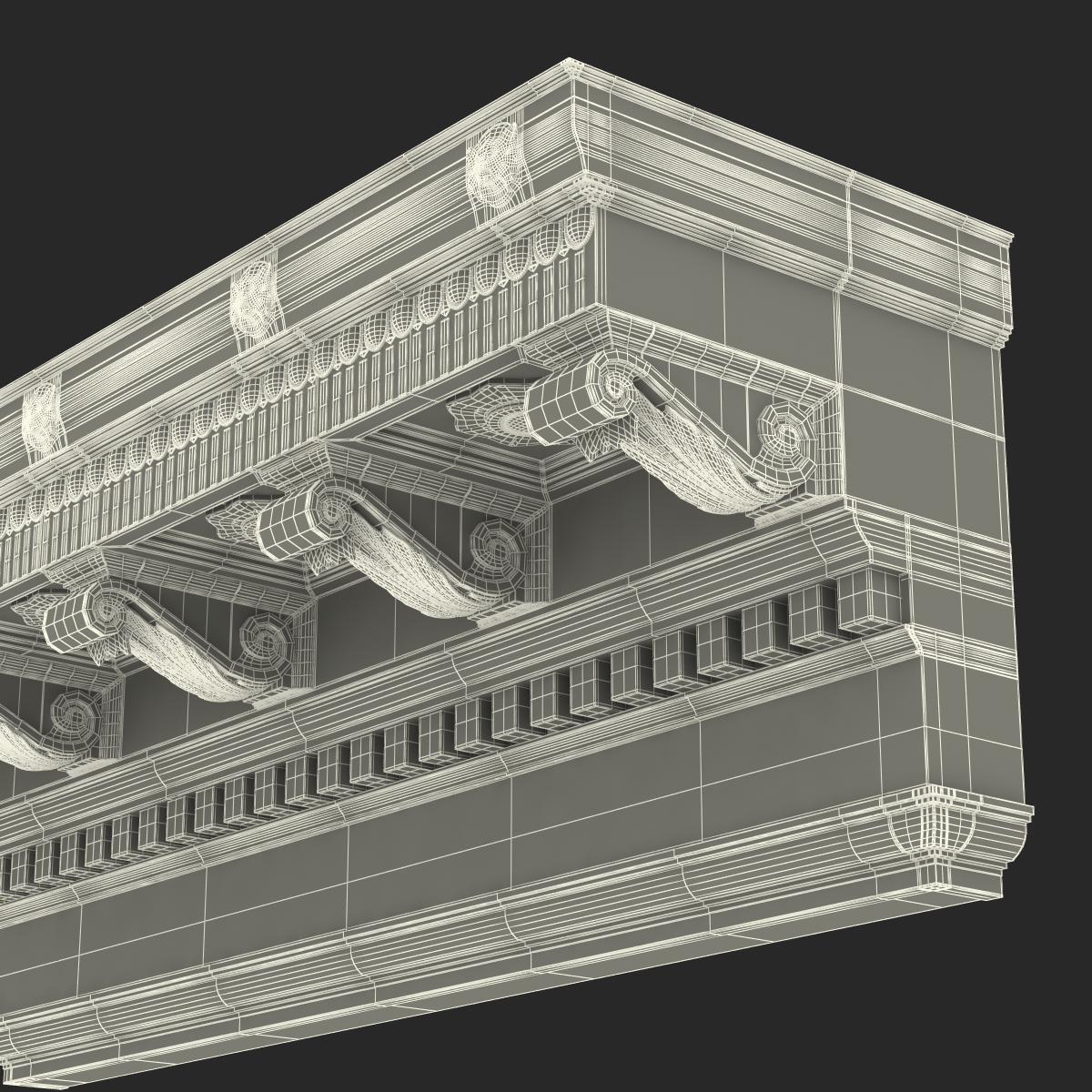 Corinthian Architrave and Frieze Greco Roman 3D model