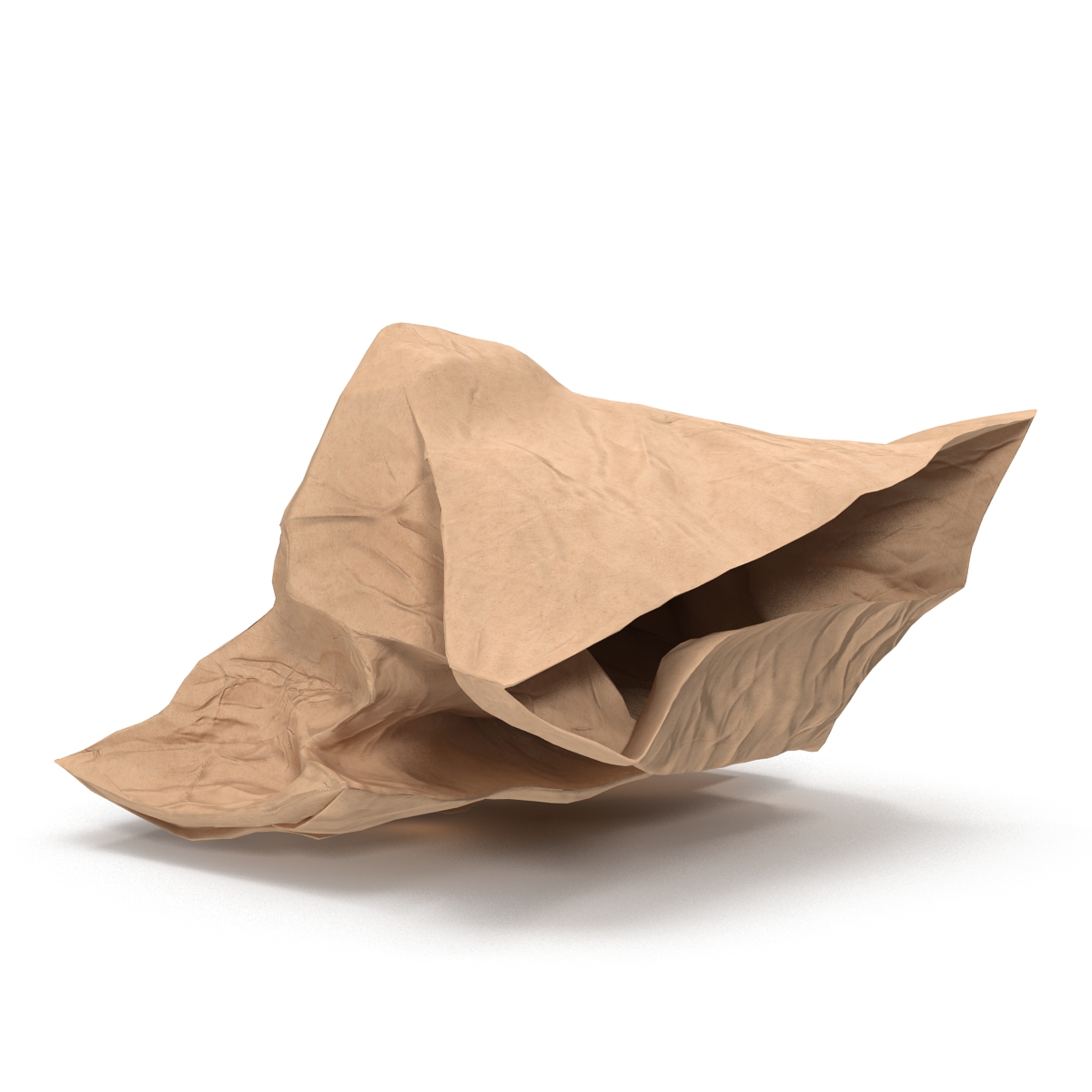 3D model Crumpled Fast Food Paper Bag 2