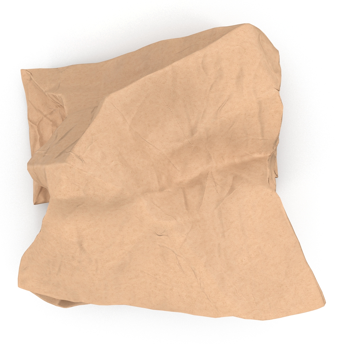 3D model Crumpled Fast Food Paper Bag 2