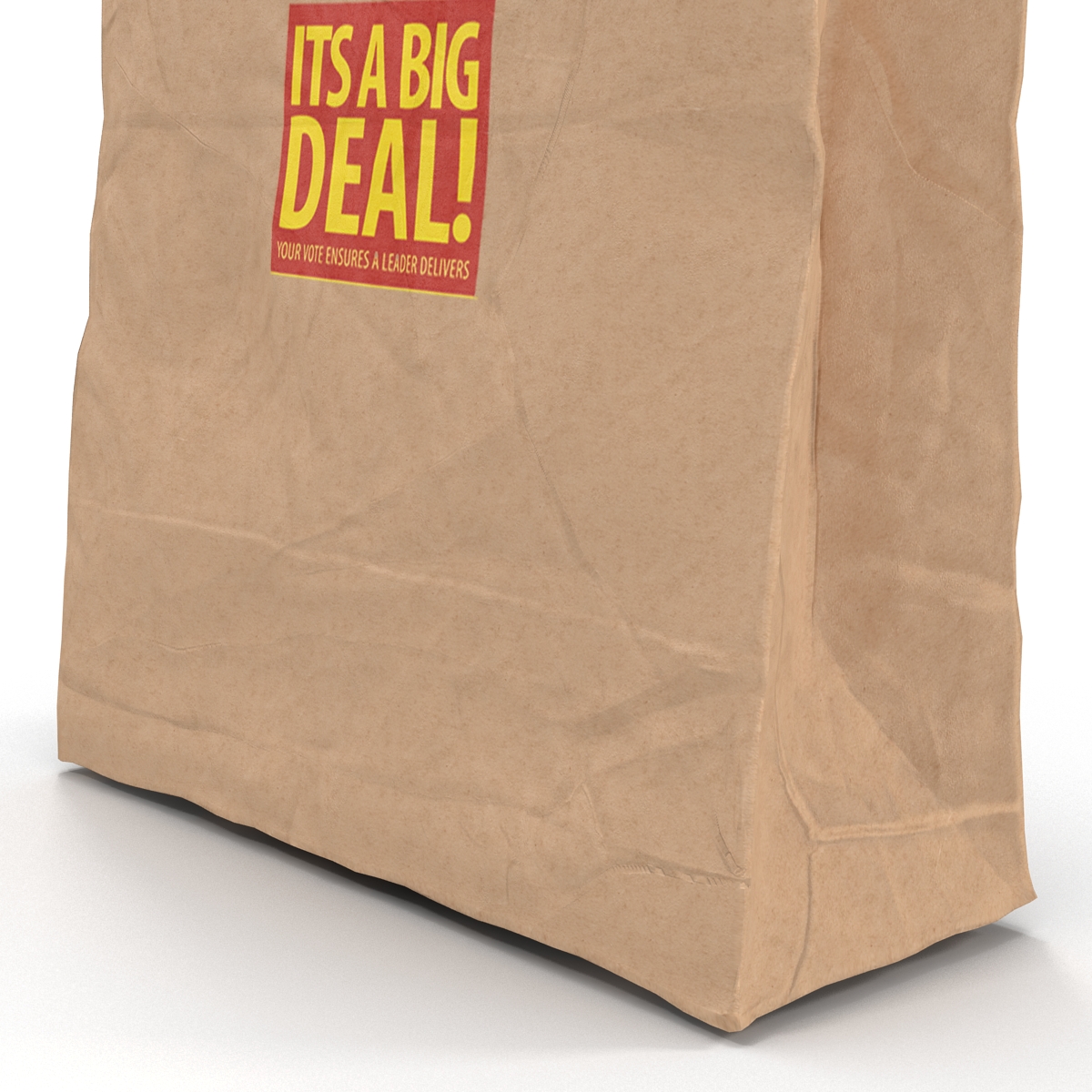 3D Crumpled Fast Food Paper Bag Mcdonalds model