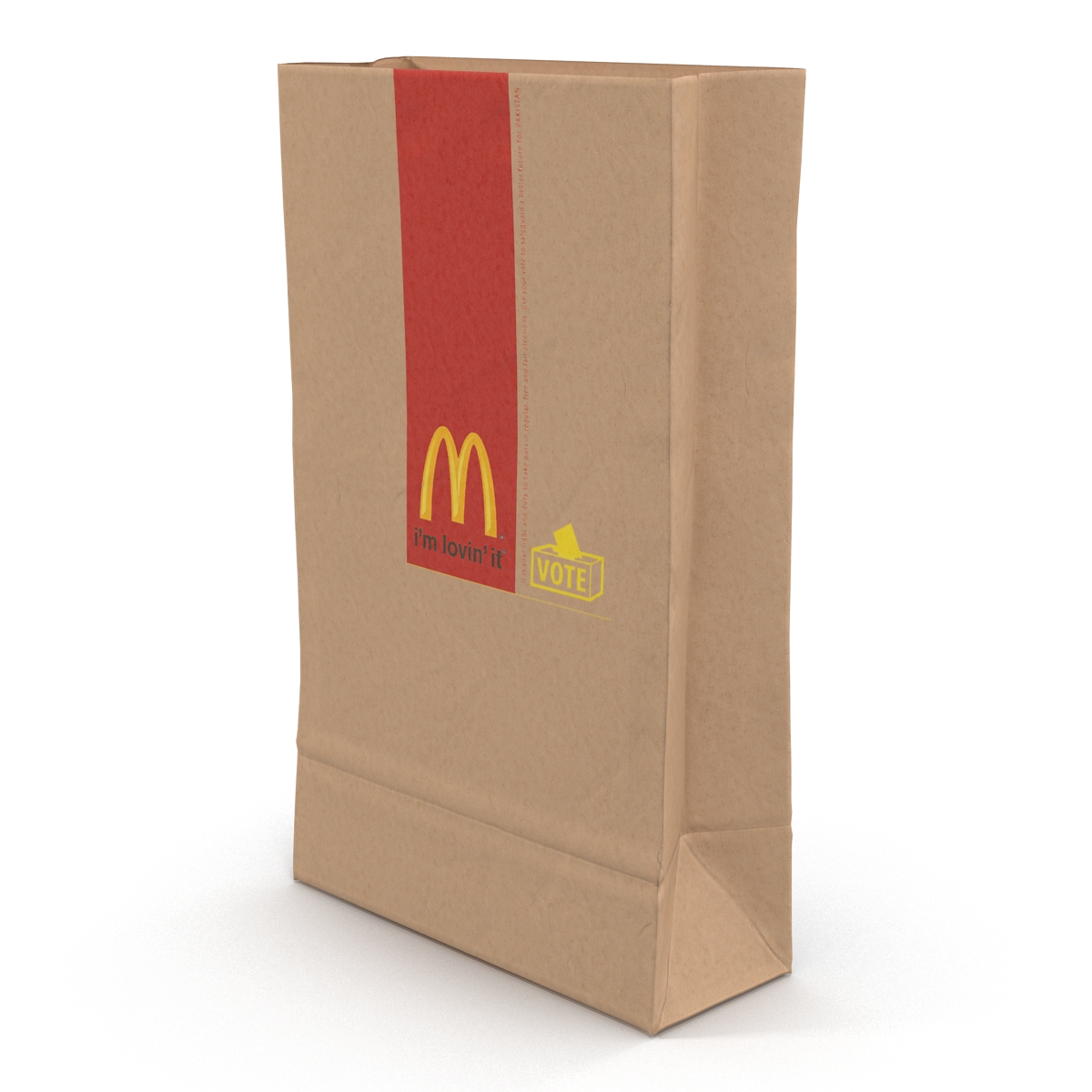 3D Fast Food Paper Bag 3 Mcdonalds