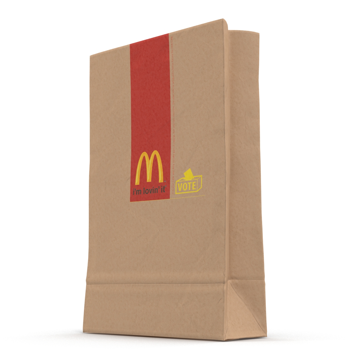 3D Fast Food Paper Bag 3 Mcdonalds