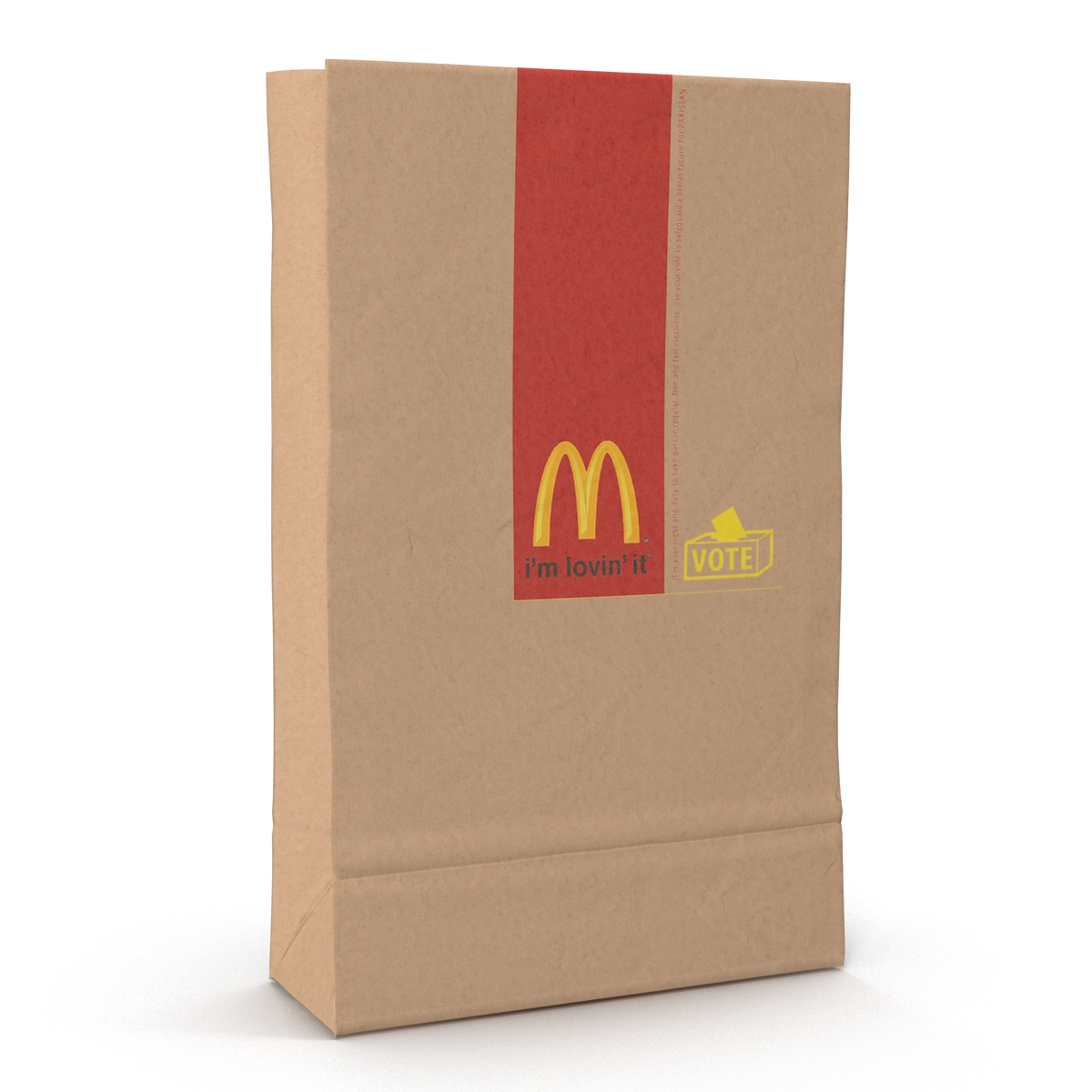 3D Fast Food Paper Bag 3 Mcdonalds