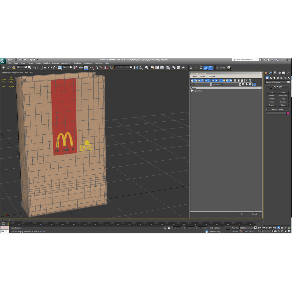 3D Fast Food Paper Bag 3 Mcdonalds