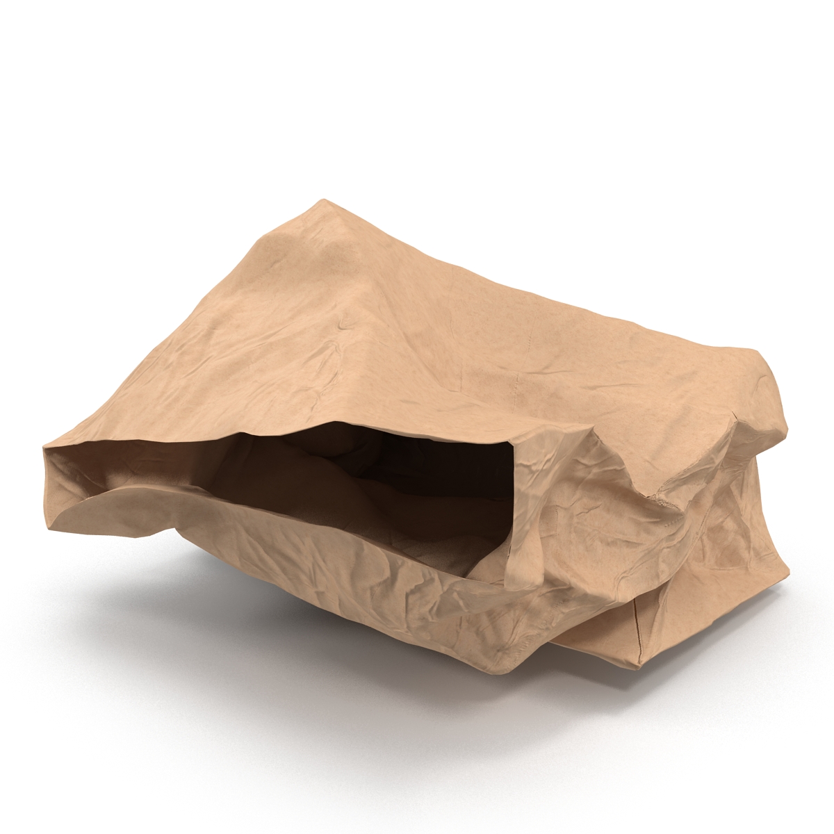 Fast Food Paper Bags Set 3D model