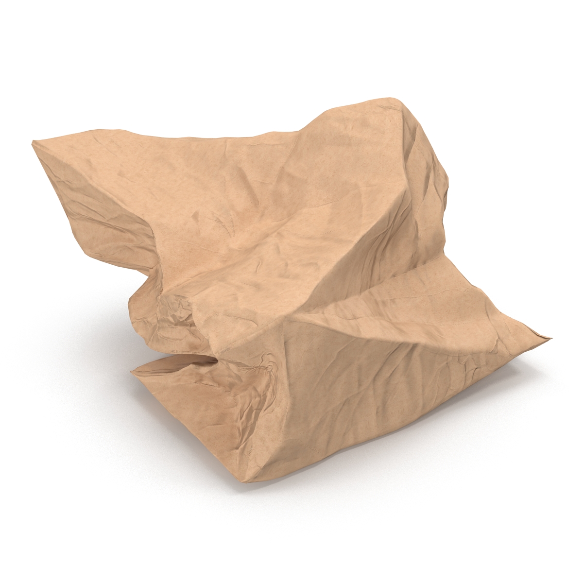 Fast Food Paper Bags Set 3D model