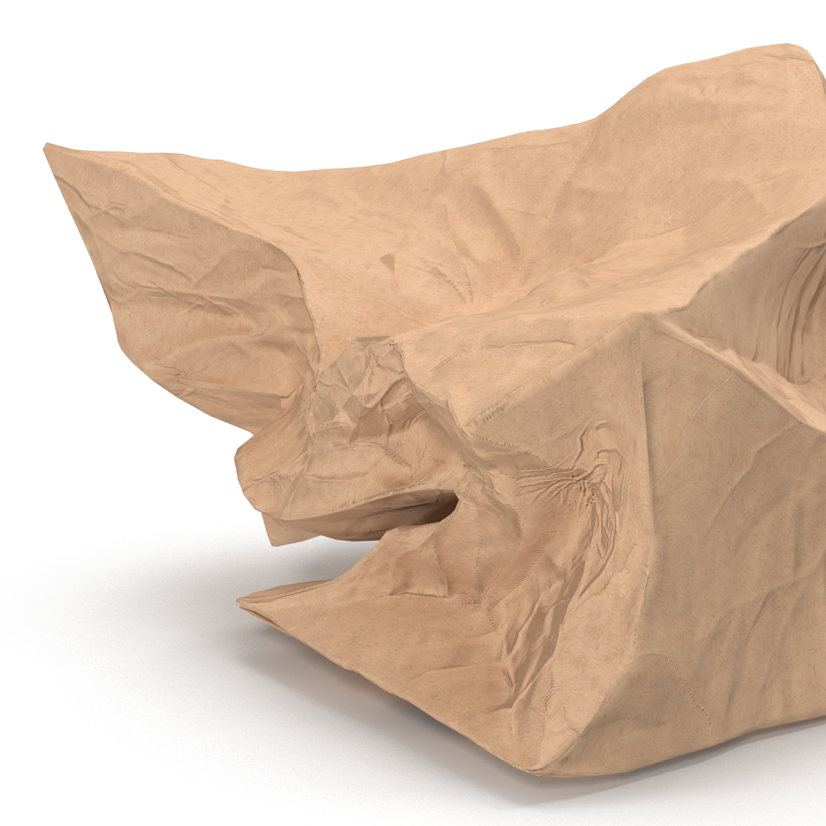 Fast Food Paper Bags Set 3D model