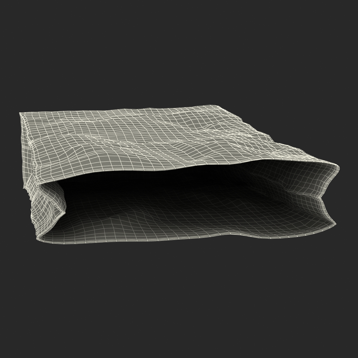 Fast Food Paper Bags Set 3D model