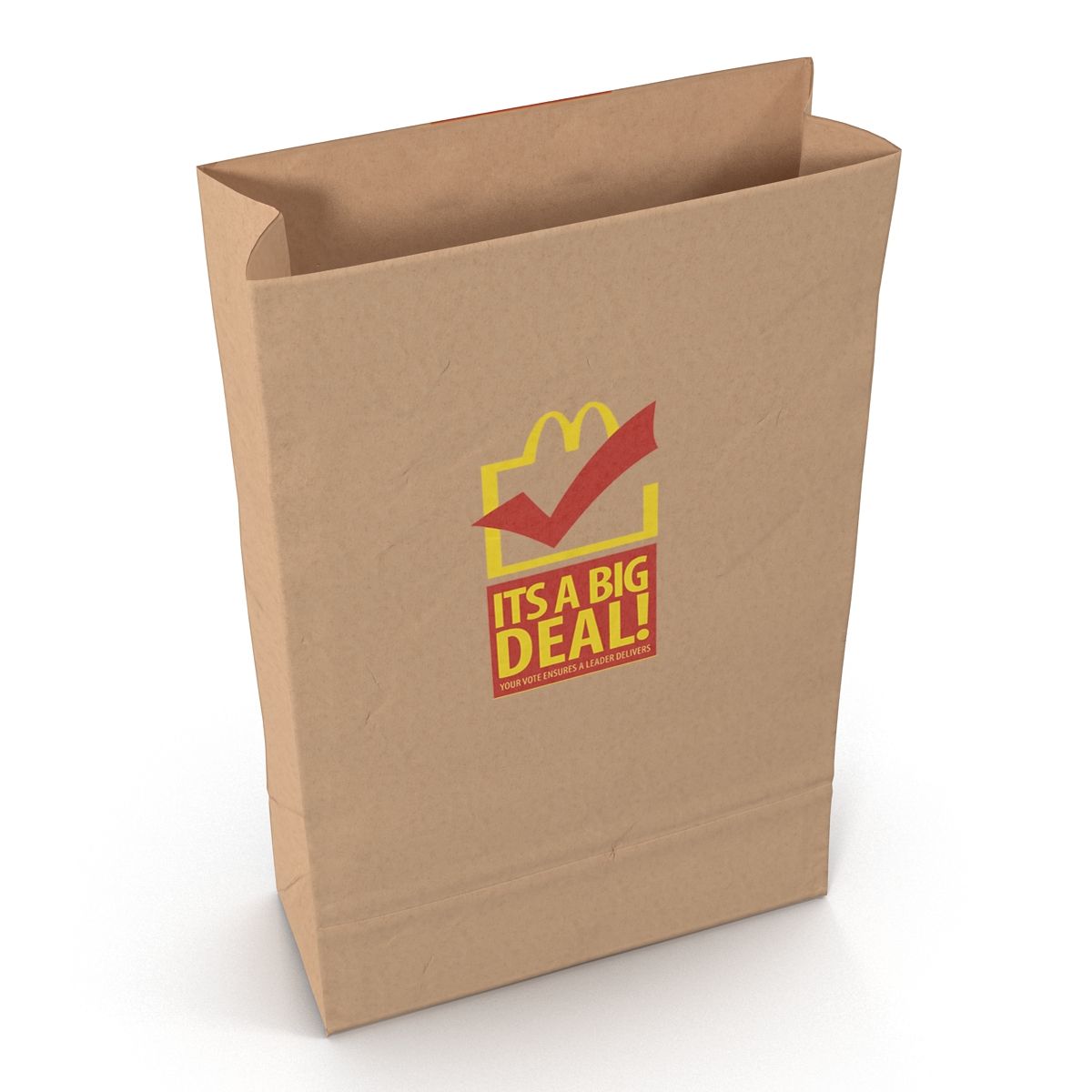 Fast Food Paper Bags Set Mcdonalds 3D model